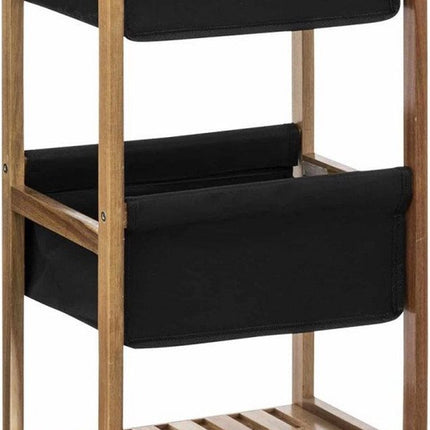 5Five Laag Badkamermeubel Blackacia - Zwart - Afneembare hoes - H73,2 CM