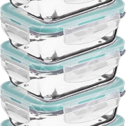 Wooners® Vershoudbakjes - Meal Prep Bakjes - 0.8 l - Lunchbox - Vershouddoos Met Deksel - Magnetron bakjes - 5 stuks