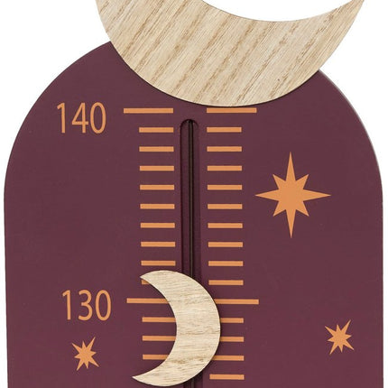 Atmosphera Kids Groeimeter Sterrenhemel - Kindermeetlat - B20xH140cm - Bruin