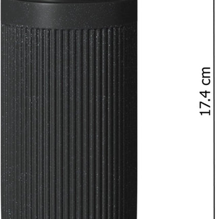 5Five Zeeppompje/zeep dispenser Onyx - antraciet - polystone - 17 x 7 cm - 350 ml