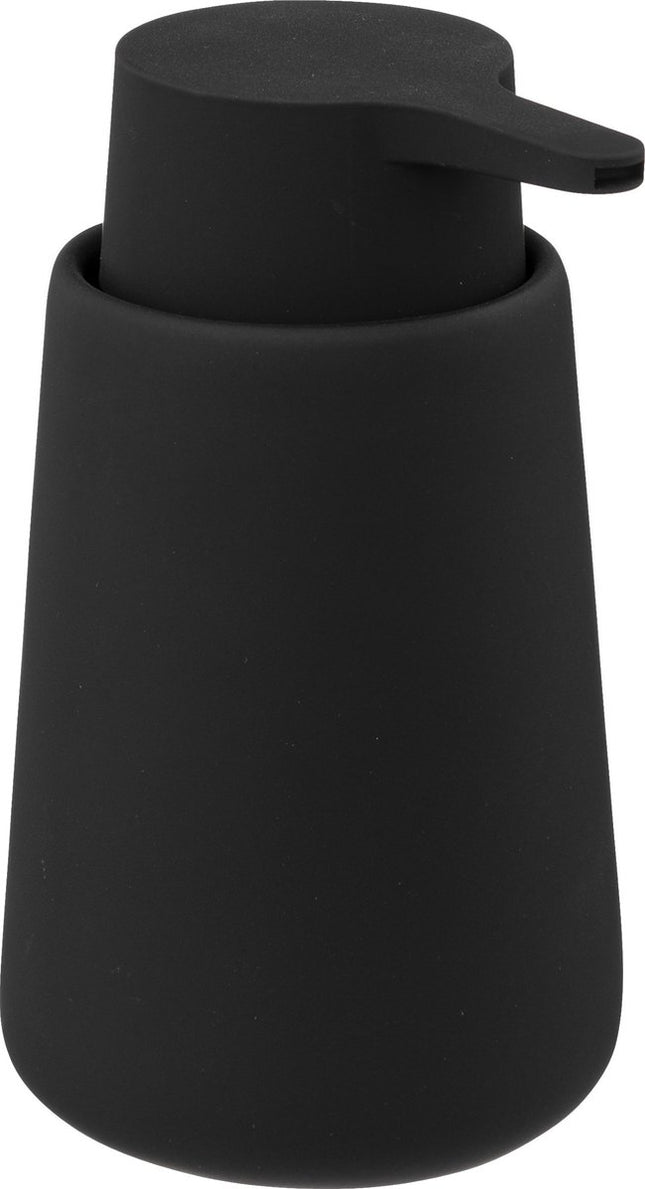 5Five Zeeppompje/zeepdispenser van keramiek - zwart - 250 ml