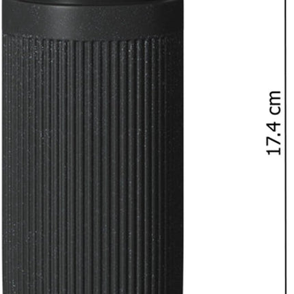 5Five Zeeppompje/zeep dispenser Onyx - antraciet - polystone - 17 x 7 cm - 350 ml