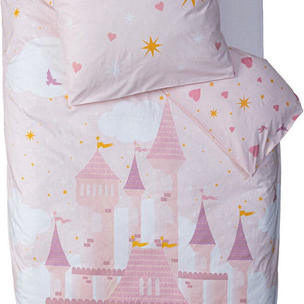 Atmosphera Kids Dekbedovertrek set met 1 kussensloop 140x200cm/65x65cm Kasteel