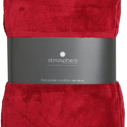 Grote Fleece deken/fleeceplaid rood 180 x 230 cm polyester - Bankdeken - Fleece deken - Fleece plaid