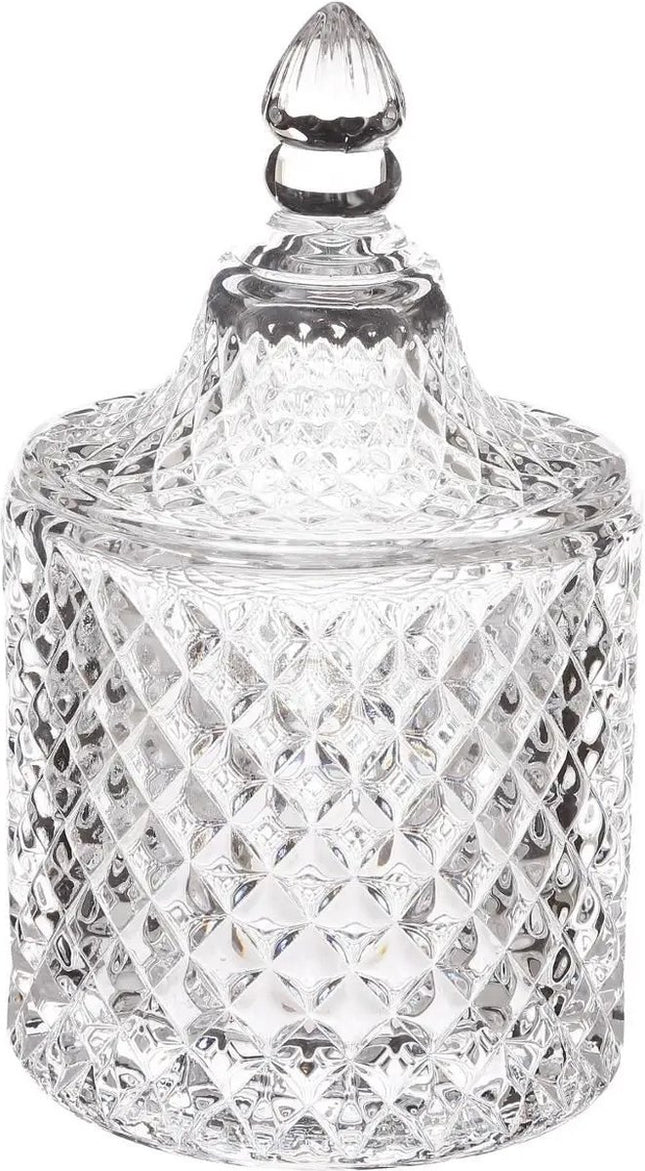 Snoeppot/voorraadpot 0,28L glas met deksel - 280 ml - Bonbonnieres