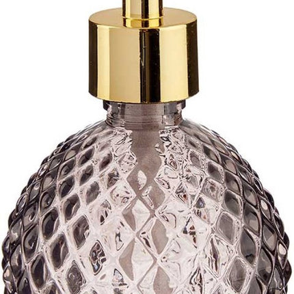 Zeepdispenser Gouden Antraciet 200 ml 8,5 x 15 x 9 cm Glas ABS
