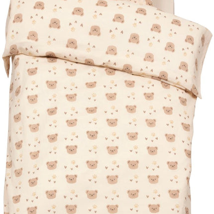 Atmosphera Kids Billie Dekbedovertrek set met 1 kussensloop 140x200cm/65x65cm beer