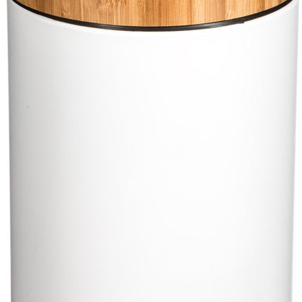 5Five Prullenbak - pedaalemmer - wit - metaal - 3 L - 25 cm - Voor badkamer en toilet