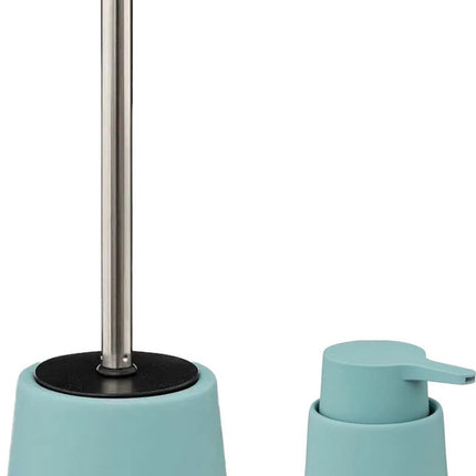 5Five Badkamer accessoires set - ijsblauw - zeeppompje en wc-borstel