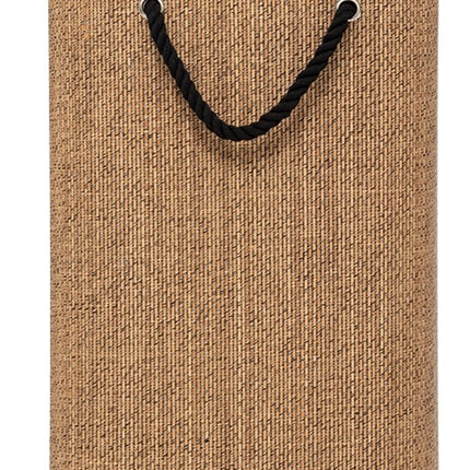 5Five Dubbele Wasmand met deksel - bamboe hout - 100 Liter- naturel zwart - 52 x 32 x 63 cm - sorteren mand