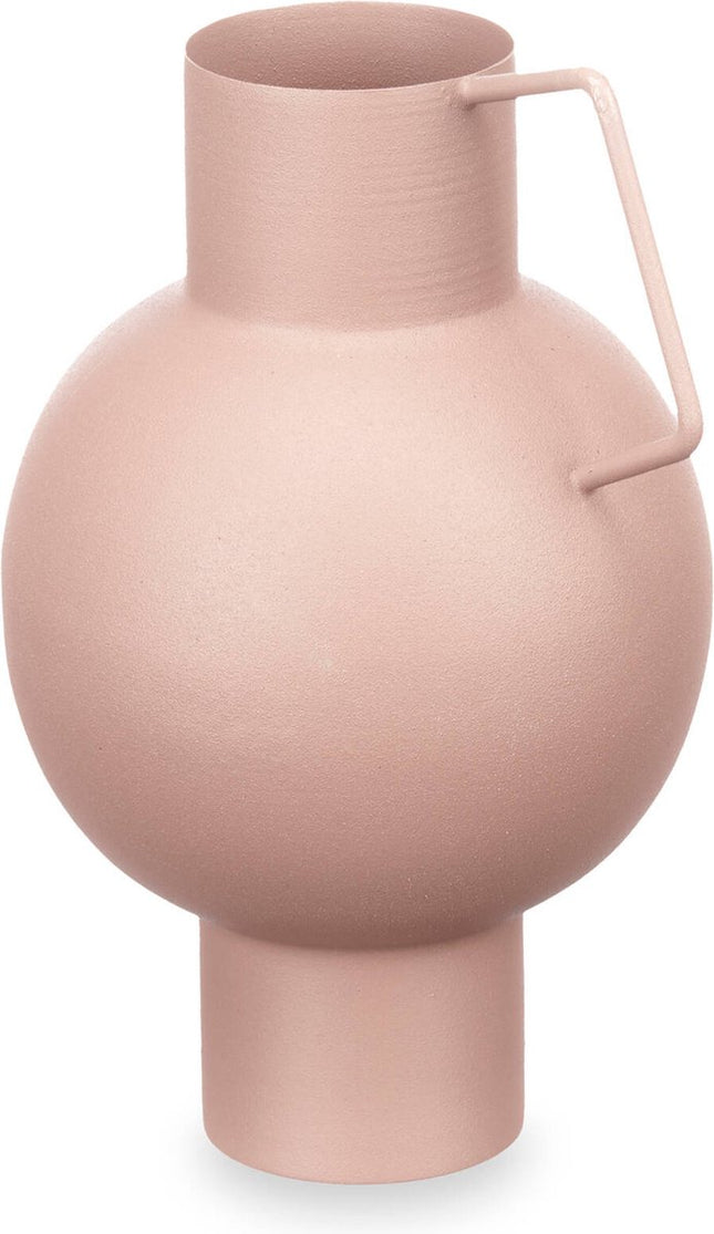 Vaas van metaal in pastelkleur, H. 23 cm