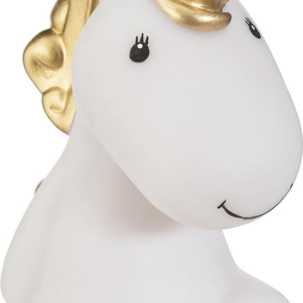 Atmosphera Nachtlampje LED - Unicorn XL - goud - kunststof - 27 x 15 x 30 cm - kinderkamer