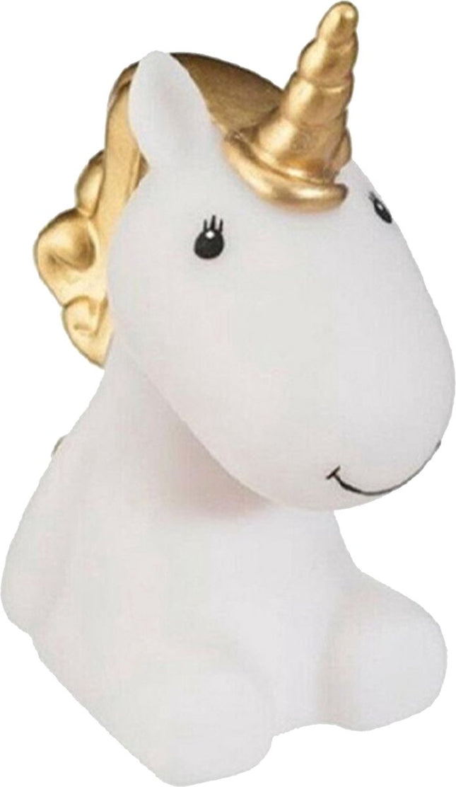 Atmosphera Nachtlampje LED - Unicorn - goud - kunststof - 12 x 7 x 13.5 cm - kinderkamer