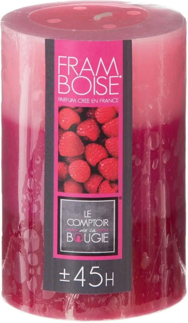 Atmosphera Geurkaars Nina - 2x stuks - Framboos - 45 branduren - 7 x 10 cm