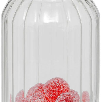 5Five voorraadpot Acacia hout - glas - 3L - 14 x 23 cm - keuken voorraadpotten - Voedsel/snoep/koekjes