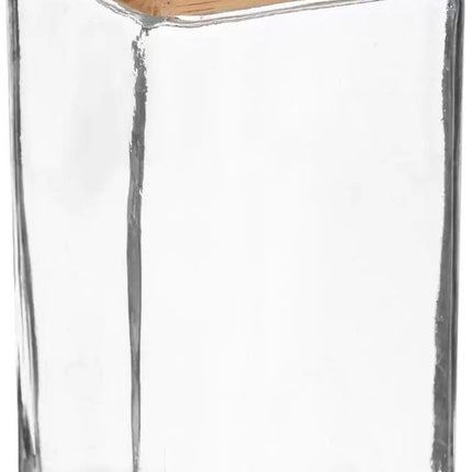 5Five voedsel/spullen voorraadpot - Glas met houten deksel - 2000 ml - Met luchtdichte sluiting