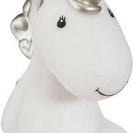 Atmosphera Nachtlampje LED - Unicorn - zilver - kunststof - 12 x 7 x 13.5 cm - kinderkamer