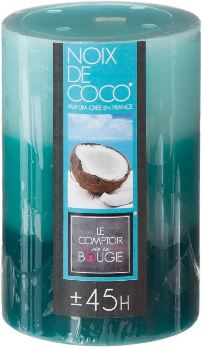 Atmosphera Geurkaars Nina - 3x stuks - Kokos - 45 branduren - 7 x 10 cm