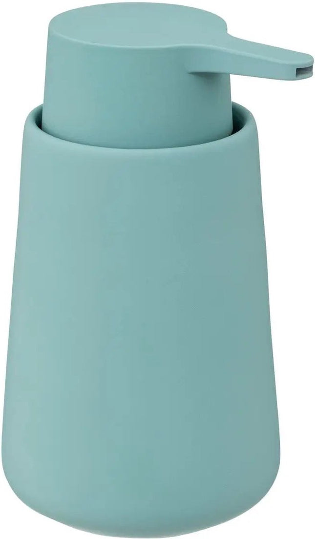 5Five Zeeppompje/dispenser - Cocoon - kunststeen - ijsblauw - 15 cm - 300 ml - Badkamer/toilet/keuken