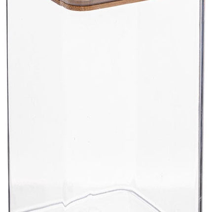 5Five Keuken voorraadpot - Berlino - kunststof/bamboe - 2000 ml - 14 x 10 x 20 cm