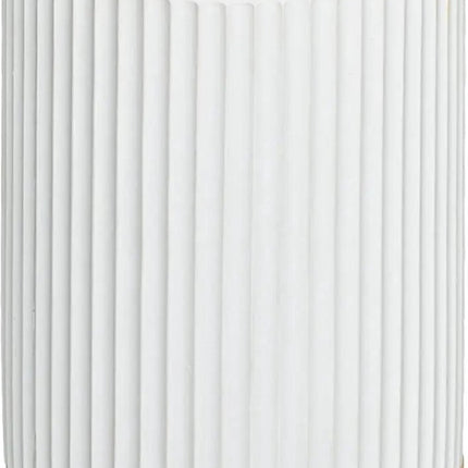 5Five WC-/toiletborstel met houder wit polyresin/steen 40 cm - Set 2x stuks