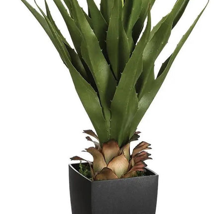 Atmosphera Agave Rect kunstplant in pot van cement 73 cm - Nepplanten - woestijn plant