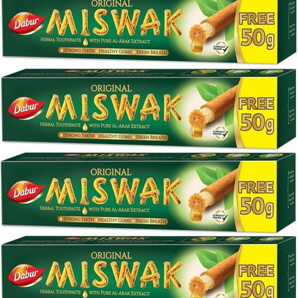 6x Dabur miswak tandpasta 170g (zonder fluoride)
