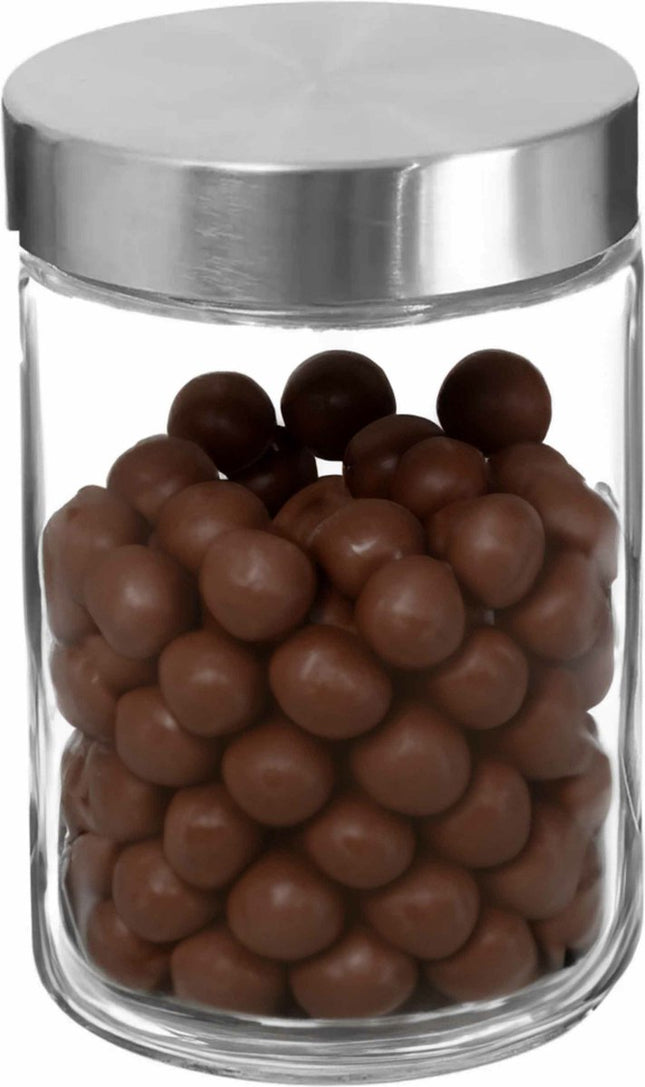 Secret de Gourmet Voorraadbus/voorraadpot - 1,2L - glas - RVS deksel - 750 ml - met luchtdichte deksel