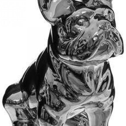 Atmosphera Bulldog beeld - Zilver - Decoratie - Sierbeeld - H22 cm