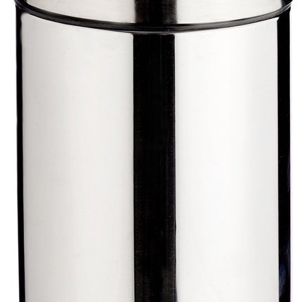 Vuilnisbak/pedaalemmer zilver met tekst 7 liter van 20 x 31 cm - Vuilnisbakken klein