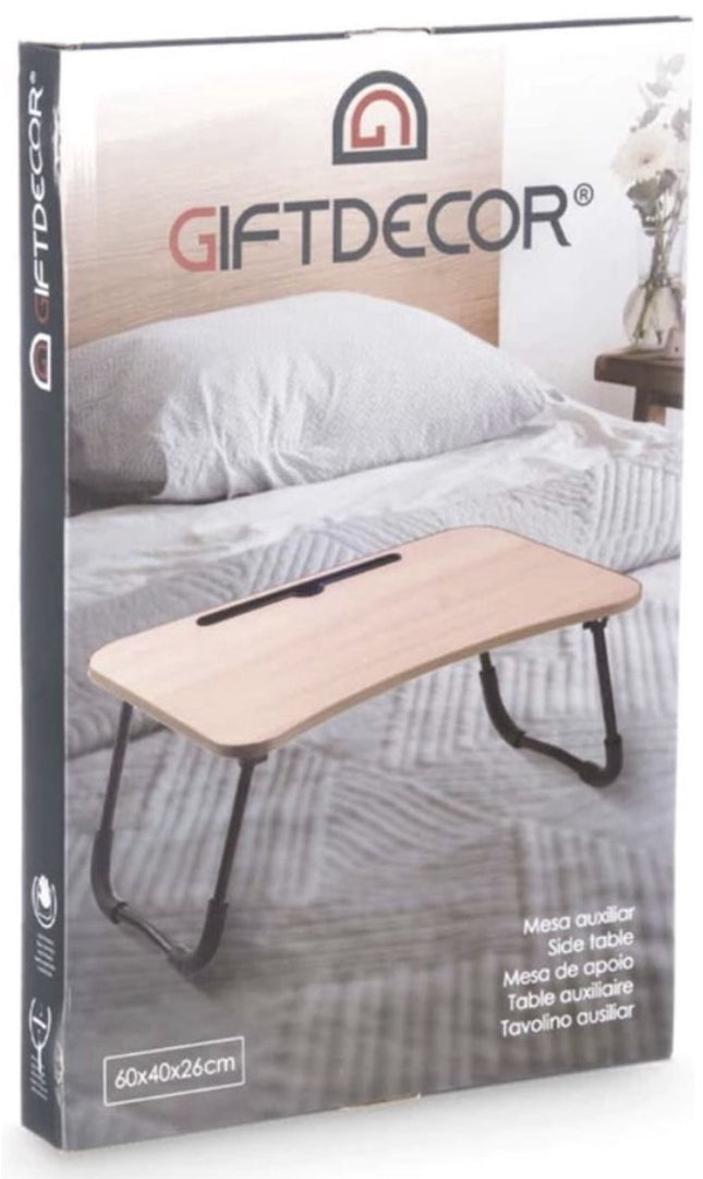 Comfortabel Laptop- en Tablettafel, Opvouwbaar en Ruimtebesparend– Houten Klaptafel, Multifunctioneel en Stijlvol – Ideaal voor Bed, Bank en Thuisgebruik!Afmetingen! 40x60x26cm