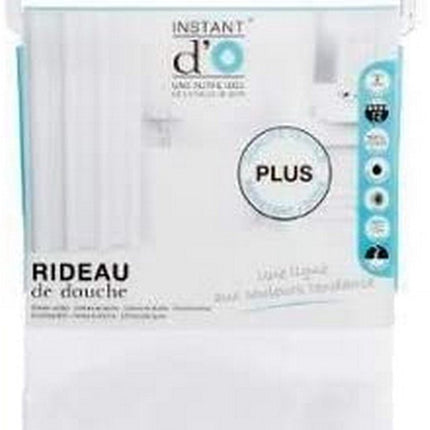 5Five Douchegordijn - wit - polyester - 180 x 200 cm - inclusief ringen - Voor bad en douche