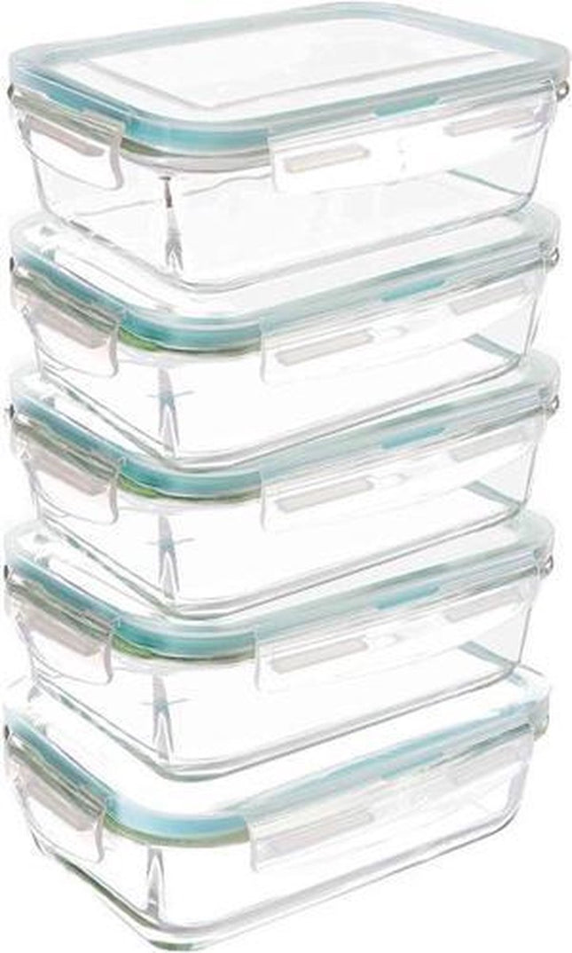 Vershoudbakjes - Meal prep bakjes- 1.18 l - Set van 5