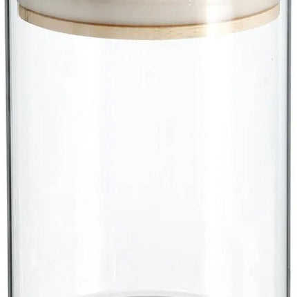Secret de Gourmet Voorraadbus - voorraadpot - 600 ml - glas - met houten deksel - voedsel - keuken