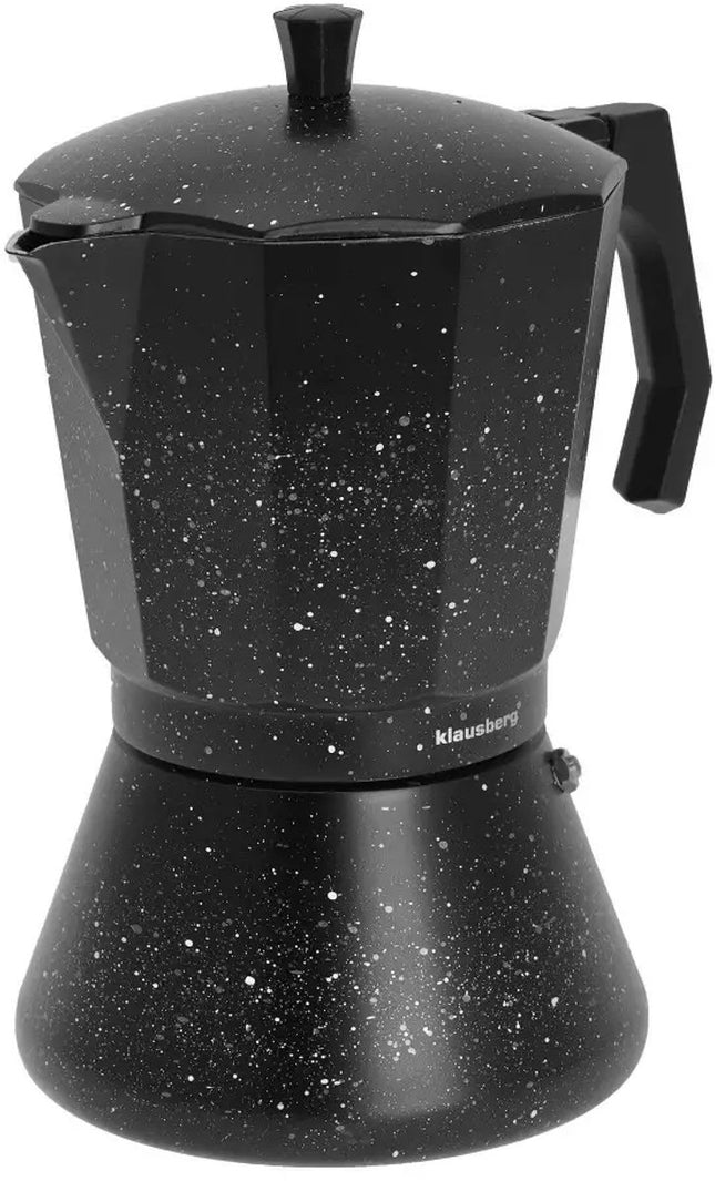Klausberg KB7161 Espressomaker - Zwart Marmer Design (12 Kopjes) - Geschikt voor alle warmtebronnen