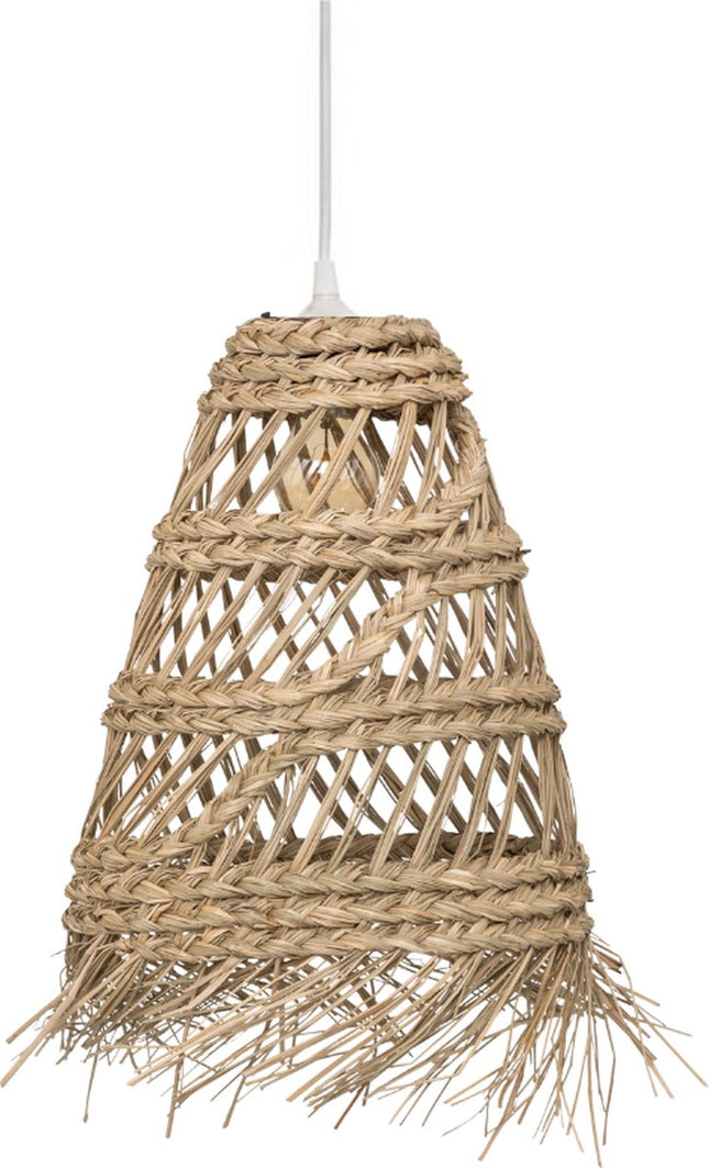 Atmosphera Hanglamp Lahys - E27, niet inbegrepen - Ø28xH48cm - Naturel witte ophanging