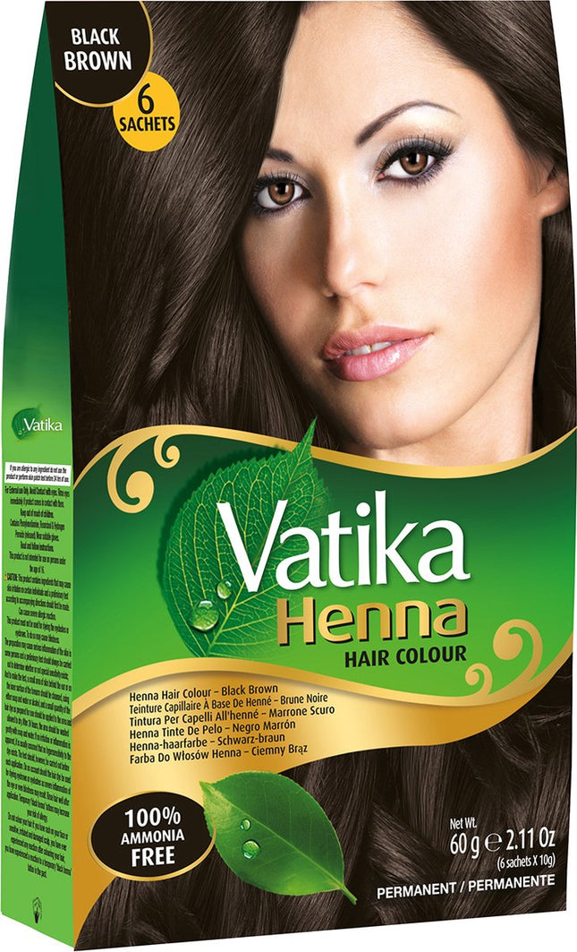 Dabur Vatika Henna Hair Color 6x10 gr - Black Brown