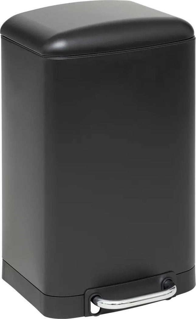 5Five Prullenbak/pedaalemmer - zwart - metaal - 20 liter - 30 x 30 x 53 cm - keuken vuilnisemmers