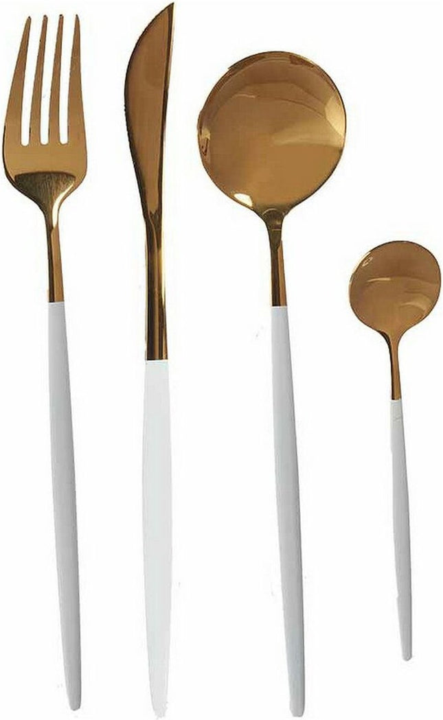 Bestekset Gouden Wit Roestvrij staal (8 pcs)