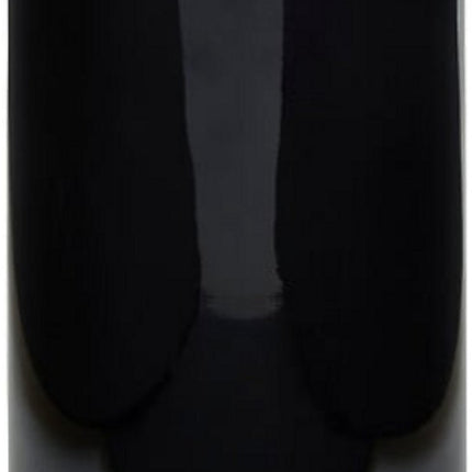 Lidy Glazen Vaas 20 cm - Zwart - Diameter 14 cm - Woondecoratie - Bloemenvaas - Doorzichtig - Glas - Black