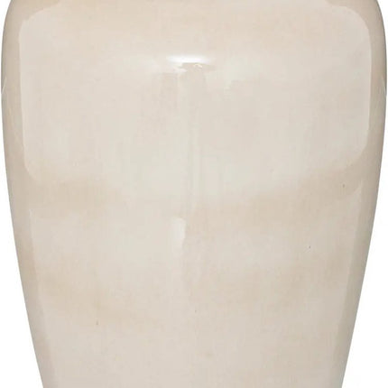 Atmosphera Bloemenvaas Dune - beige - keramiek - 20 x 29 cm - vazen - Mediterane sfeer