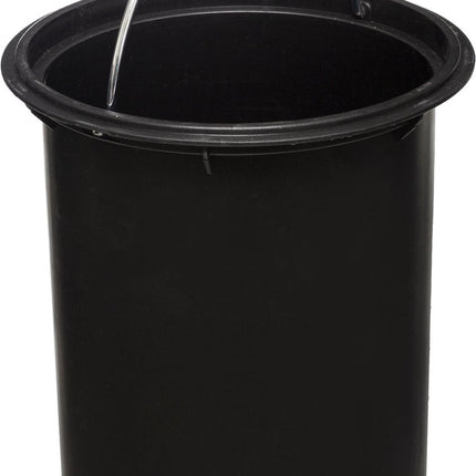 Prullenbak/pedaalemmer zwart metaal 3 liter - 17 x 24 cm - Voor badkamer en toilet