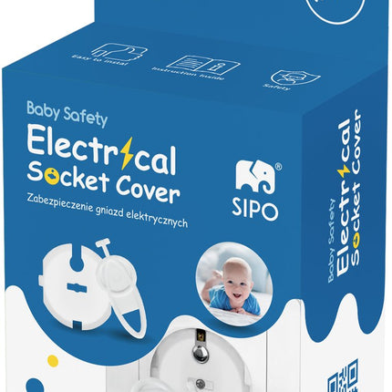 SIPO Stopcontactbeveiliging - 12-delig Set Witte Afdekplaat Type F - Vingerbescherming voor Kinderen - SBS-F20