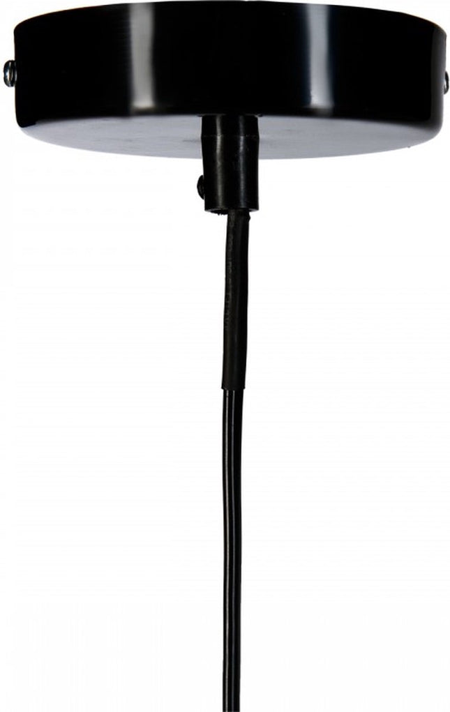 Zwarte metalen hanglamp met draad - D 25 cm