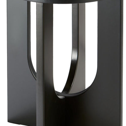 Atmosphera Bijzettafel Bloom - Ø40xH51cm - Zwart
