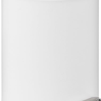5Five Pedaalemmer - wit - metaal - 3L - 23 cm - soft close - voor badkamer en toilet