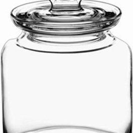 Pasabahce Snoeppot/voorraadpot Megan - 1100 ml - glas - met luchtdichte deksel - D11 x H17 cm