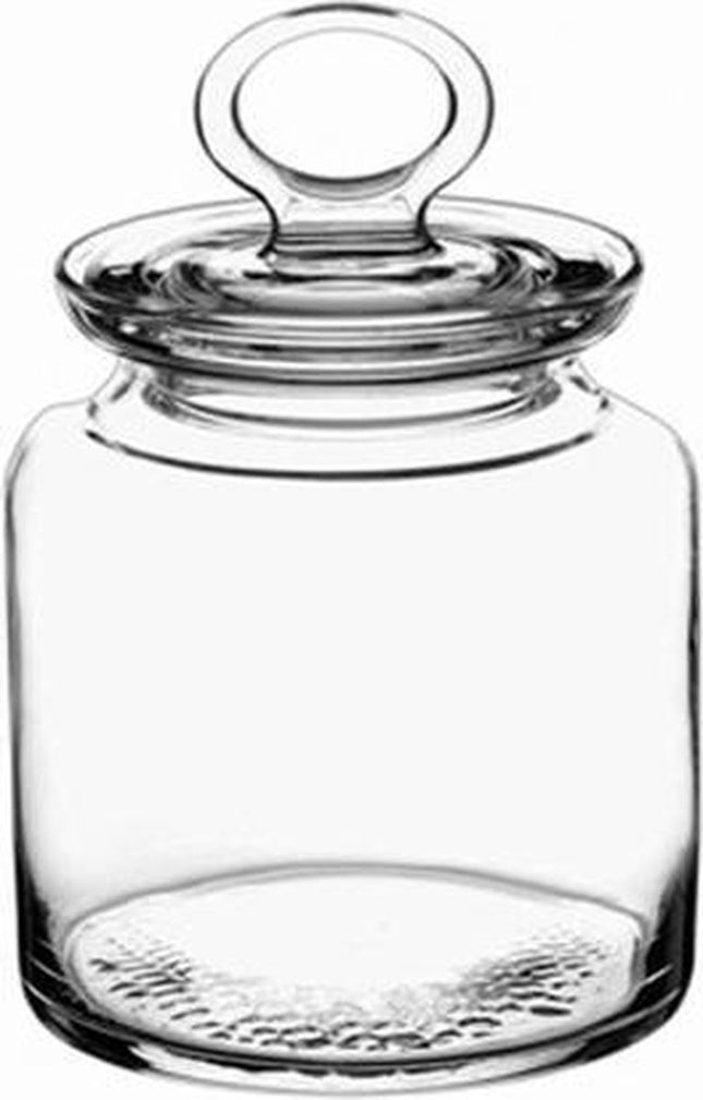 Pasabahce Snoeppot/voorraadpot Megan - 1100 ml - glas - met luchtdichte deksel - D11 x H17 cm