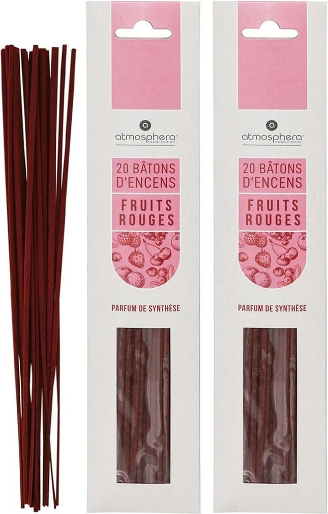 Atmosphera Wierook stokjes in fruit mix geur - voordeelpak - 40x stokjes - 25cm - Ontspannend - Kalmerend