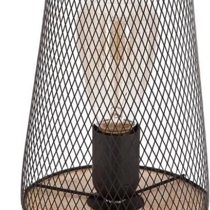 Industriele Tafellamp - Industriele Look - Zwart Hout